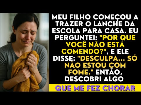 Meu filho começou a trazer o lanche da escola para casa. Eu perguntei: "Por que você não...?