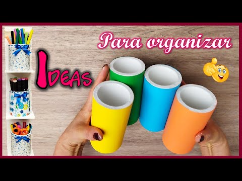 LINDOS ORGANIZADORES CON RECICLAJE - Crafts with recycling - Manualidades con reciclaje