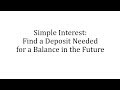 Simple Interest Calculations and Concepts