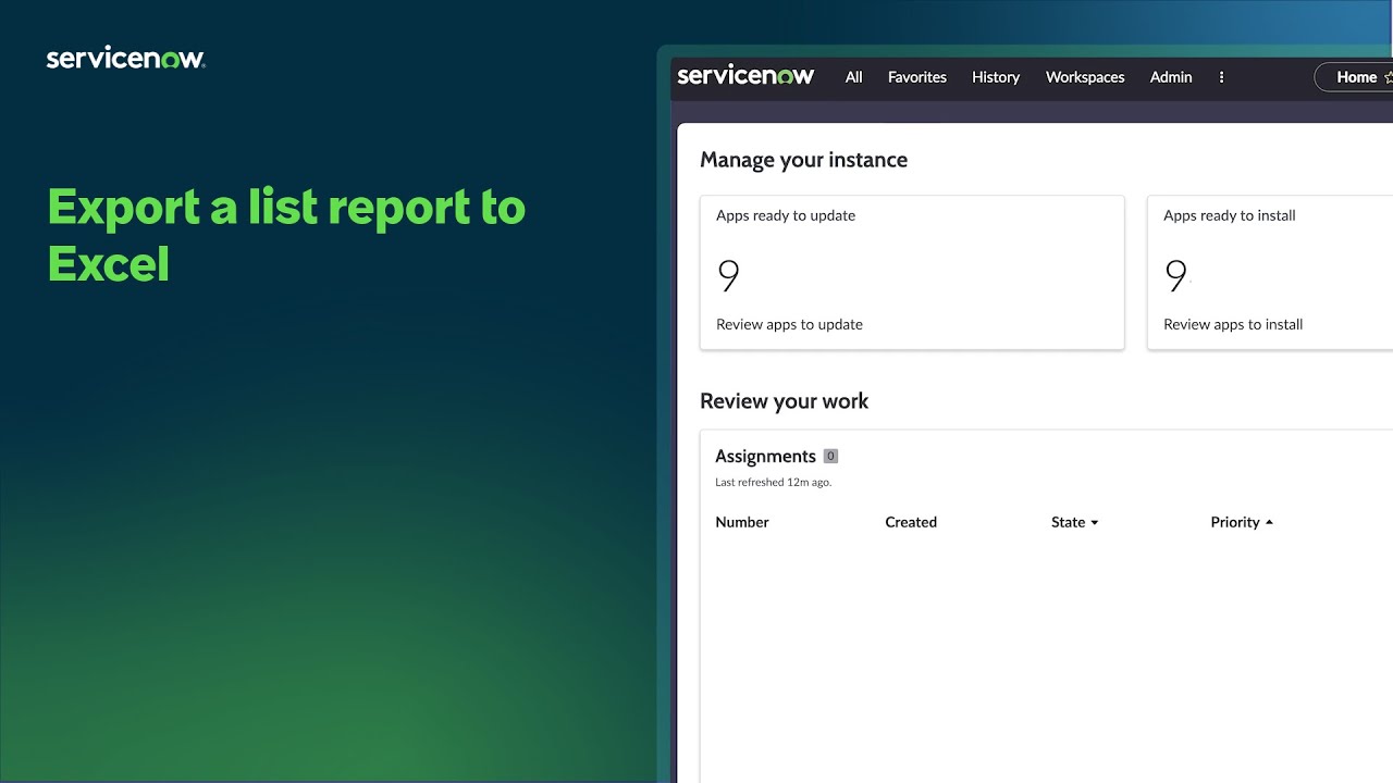 Export a list report to Excel