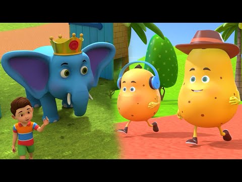 Hathi Raja Aloo Kachaloo & Kalu Madari | 3D Animated Rhymes | Hindi Balgeet | Kids Poems