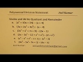 Polynomial Division Concepts