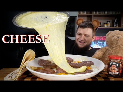 SUPER CHEESE CUTLETS AND MORE, ASMR MUKBANG, АСМР МУКБАНГ, 먹방, 大食い, たべる, 谢尔盖