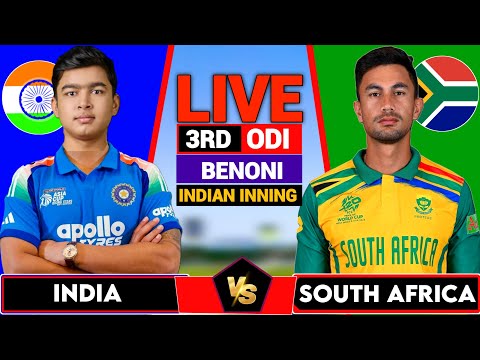 SA U19 vs IND U19, 3RD ODI Live Match Score & Commentary South Africa U19 vs India U19,IND INN