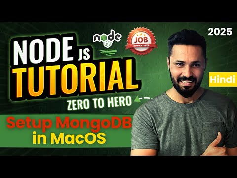 Node JS Tutorial in Hindi #43 | How to Install MongoDB in macOS