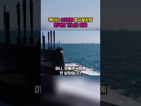 캐나다 60조원 잠수함사업, 한국만 가능한 이유