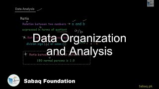 Data Organization and Analysis