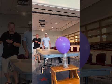 Balloon Pop Bottle Flip Trickshot @RickSmithJr