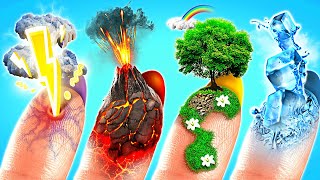 Quatro elementos na vida real 👀 *Hacks extremos de terra, água, fogo e ar*
