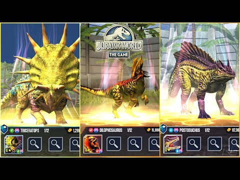 TRICERATOPS x DILOPHOSAURUS x POSTOSUCHUS MAX HEROIC ALL NEW ATTACK ANIMATION | Jurassic World