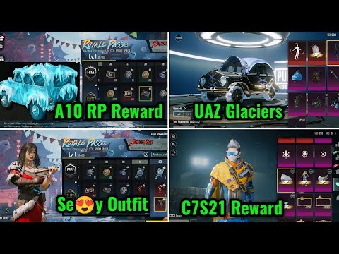 Pubg/BGMI A10 RP 1 to 100 Reward | C7S21 Tier Reward | UAZ Glacier Final Look | Prajapati Gaming