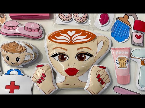 [🧠paper diy🧠] BALLERINA CAPPUCCINA MAKEOVER! Make-up, Skincare, Nails | asmr