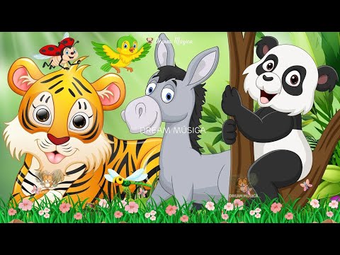 Happy animal moment: Tiger, Donkey, Panda, Bird, Pheasant - Animals sound