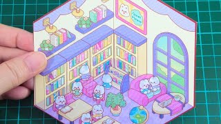 Sticker Time! - Bunny Library Room 3D Landscape Sticker Set