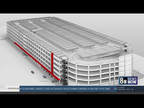YouTube video thumbnail: Proposed Parking Garage Next to Las Vegas Airport’s Fuel Tanks Prompts Safety Concerns