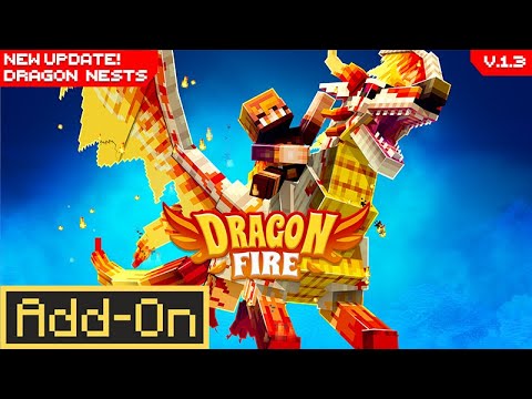 DRAGON-FIRE 1.3 ADDON 21 Dragons, Structures & More in Minecraft Bedrock Edition