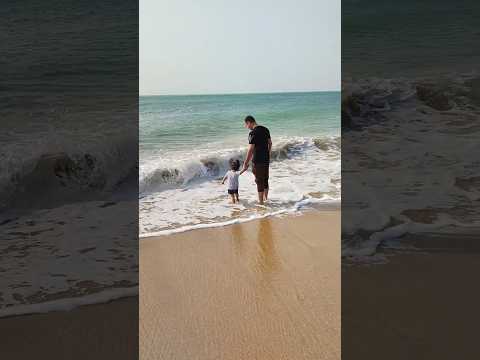 papa ko Beach mai Bhiga diya #beach #funny #trending