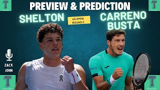 Ben Shelton vs Pablo Carreno Busta | US Open 2025 Round 2 | Preview & Prediction