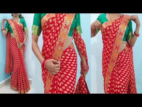 Easy silk saree draping tips for beginners guide | very easy simple steps saree draping tutorial