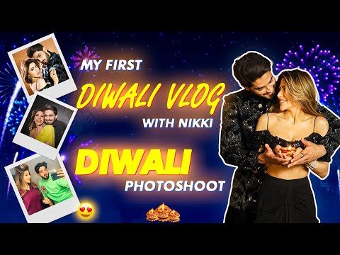 My first diwali vlog with nikki Diwali photoshoot #diwali  #nikkitamboli #arbazpatel