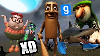 Pusimos mods de THUNG THUNG SAHUR usando LA GENKIDAMA - GARRY'S MOD (Brainrot italiano) con Lechu
