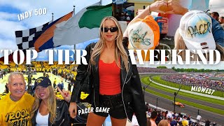 VLOG: Indy 500, Pacer Playoff Game, Everyday Makeup Tutorial, Shopping & Alo Gym