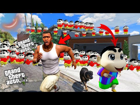 GTA 5 : Shinchan & pinchan Fight 1000 Shinchan in GTA 5 😬🥶🤯