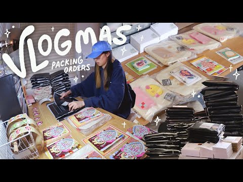 A Week Running My Small Business 🎁 Vlogmas #1, packing sale orders, new cat tree, decoden