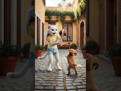 बिल्ली और डॉगी 🐕 की कहानी 🥰 #shorts