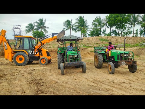 John Deere 5050 Di power plus tractor with fully loaded trolley pulling | Mahindra tractor power |