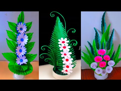 3 beautiful flower bouquet making with paper / diy flower bouquet