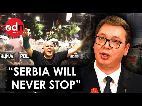 Serbian Protesters Clash With Police in HUGE Anti-Government Protest