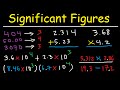 Significant Figures and Rounding Concepts