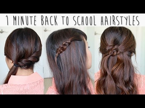 1 Minute Back to School Hairstyles for Medium Long Hair Tutorial