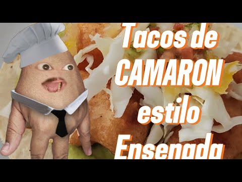 Tacos de camarón estilo Ensenada.