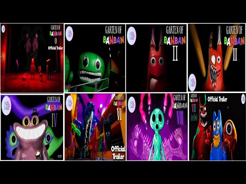 Trailer Comparisons - Garten Of Banban 0 Vs Chapter 1 Vs Chapter 2 Vs Ch 3 Vs Ch 4 Vs Ch 6 Vs 7 Vs 8