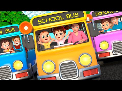 Wheels on the Bus | Finger Family Song + more Nursery Rhymes & Kids Songs