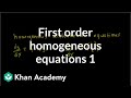 Homogeneous Differential Equations Concepts