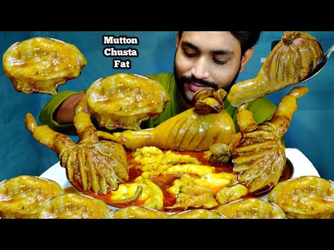 3 Kg Mutton Chusta & Mutton Fat Curry Puri Eating Show 🔥 Spicy Goat Fat Curry 🍛 Mukbang