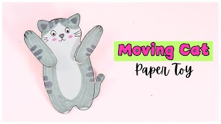 Moving Cat Paper Toy Tutorial  | Cute Paper Craft Idea