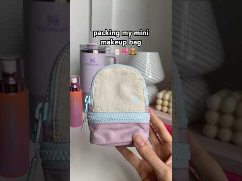 Packing my mini makeup bag 🛍️ #makeupbag #whatsinmybag #makeup #skincare #aesthetic #asmrsounds