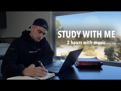 Study With Me (with music) 2-Hour Pomodoro