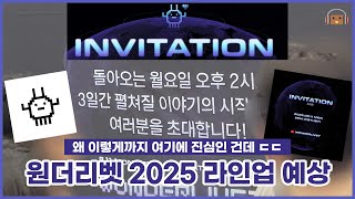 하반기 진짜 큰 거 온다 ㄷㄷ "원더리벳 2025" 라인업 예상해보기! ｜건빵의 잡담 한 봉지