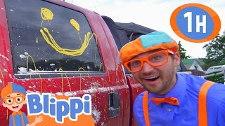 Blippi Visits a Carwash | Blippi | Kids Songs | Moonbug Kids