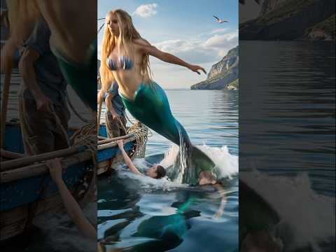 Mermaid Mom Rescues Her Kids from Fisherman | Emotional Ocean Moment 🌊 #shorts #mermaids