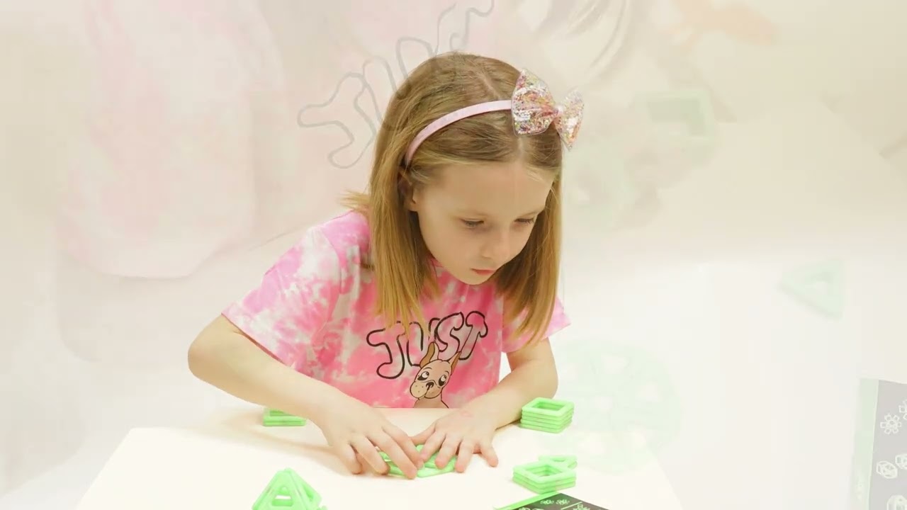 Конструктор Magic Magnetic магнитный светящийся в темноте 14дет - видео