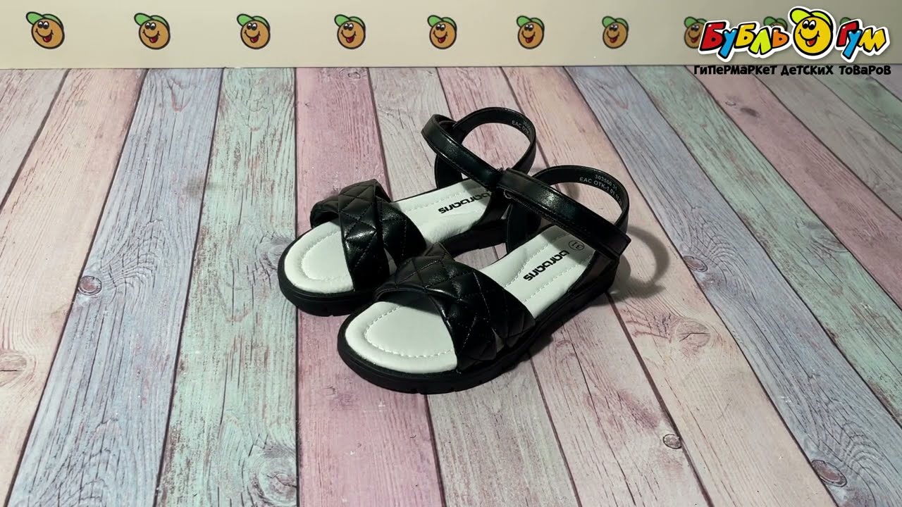 Сандалии Barbaris со стегаными ремешками черные - видео