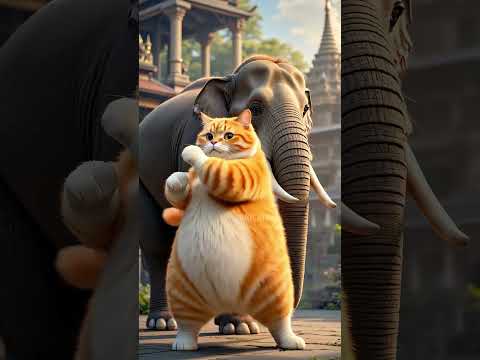 The orange cat lost the fight and wanted revenge. #funny #cat #catvideos #orangecat