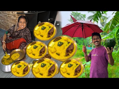 বৃষ্টি ভেজা সকালে শ্বশুর এর আবদারে খিচুড়ি আর মাছ ভাজা ||