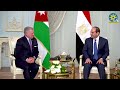  نشاط السيد الرئيس خلال مشاركه سيادته في القمة الثلاثية المصرية الأردنية الفلسطينية 